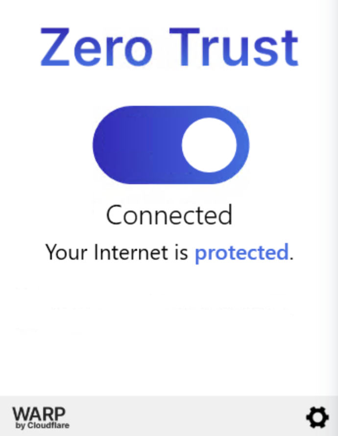 WARP client connected toggle